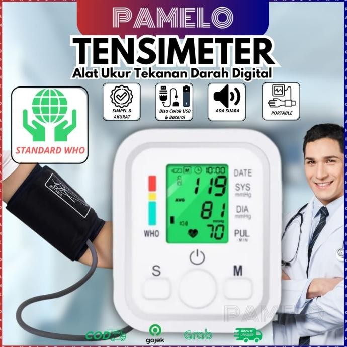 Alat Tensi Darah Digital Tensimeter Digital//Alat Ukur Tekanan Darah Original Terlaris