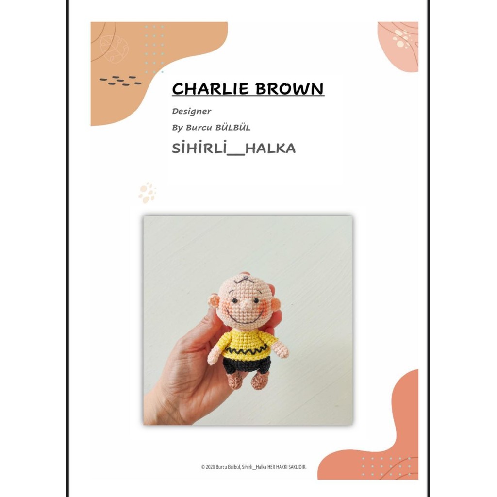 Charlie Brown - PDF Pattern / Pola Rajut Bukan Boneka