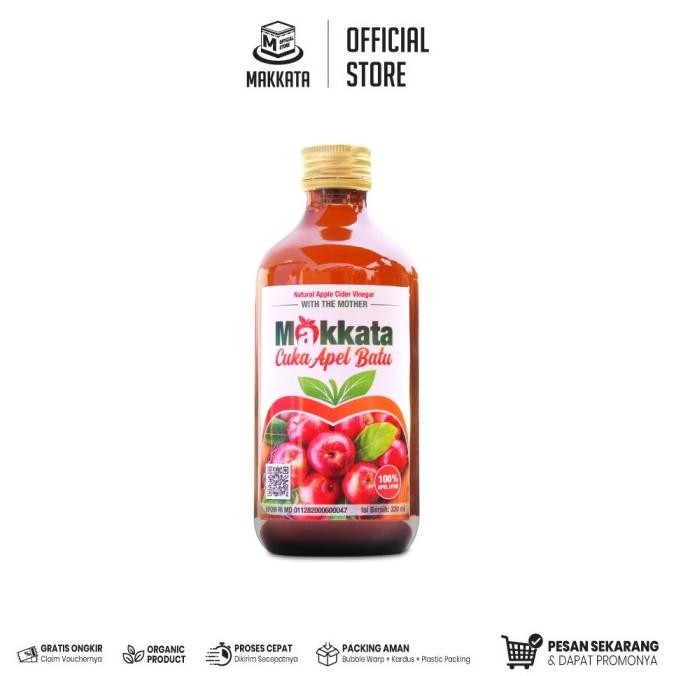 

Termurah MAKKATA Cuka Apel Organic Apple Cider Vinegar With The Mother Bebas Gula Dan Bebas Tambahan Air Bpom