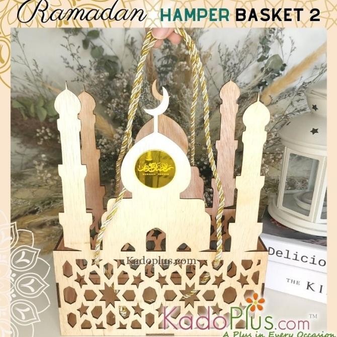 

PROMO BOX HAMPERS LEBARAN BOX KAYU LASER CUT BASKET 2