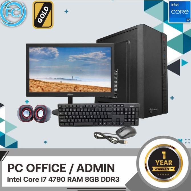 

PROMO PC OFFICE I7 RAM 8GB (GOLD) SIAP PAKAI INCLUDE MONITOR DAN AKSESORIS