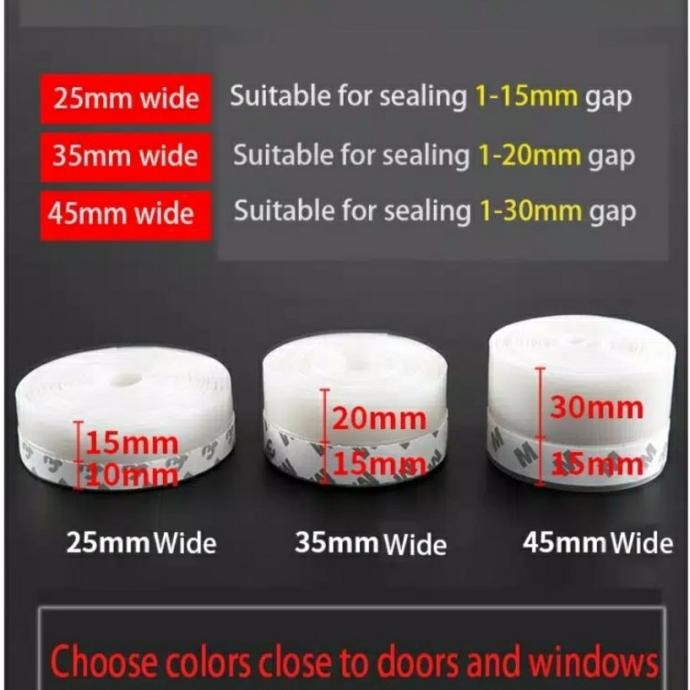 Door Seal Panjang 5 meter 5M Lis Penutup Celah Bawah Pintu original 3M HFS