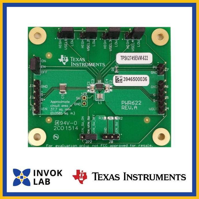 

PROMO TEXAS INSTRUMENTS TPS62745EVM-622 EVALUATION BOARD FOR ULTRA LOW IQ TEXAS INSTRUMENTS WIDE VIN STEP-DOWN CONVERTER EVALUATION MODULE
