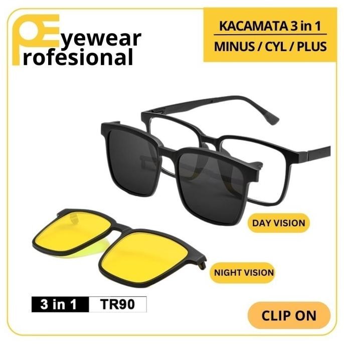 

Kacamata Clip On Night Vision Lensa 3In1 Lensa Blueray [Cobr] Tersedia