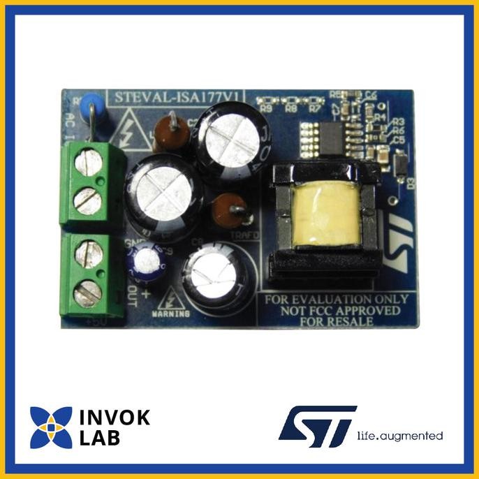 

PROMO STMICROELECTRONICS STEVAL-ISA177V1 EVALUATION BOARD STMICROELECTRONICS FLYBACK CONVERTER USING VIPER PLUS, 5 V, 0.85 A