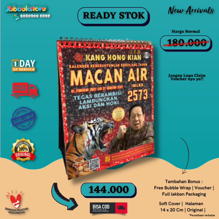 

CNY Buku Peruntungan Sepanjang Tahun Macan Air Imlek 2573 - Kang Hong Kian - KALENDER SAJA Limited