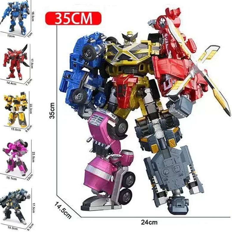 miniforce 5 in 1 penta x ranger transformation robot bot pentatron model mini force deformation comb