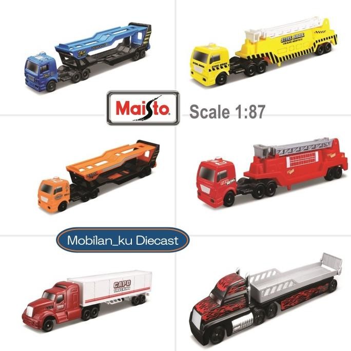 Diecast Miniatur Truk Fresh Metal Highway Haulers Maisto 1:87