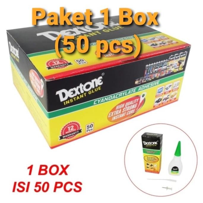 

Paket 50 Pcs Dextone Lem Tetes Besi / Lem Korea / Lem Cair Super Kuat