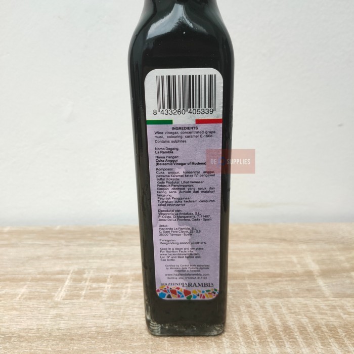 

La Rambla Balac Vinegar 250G Cua Anggur Balaco Of Ena Pain