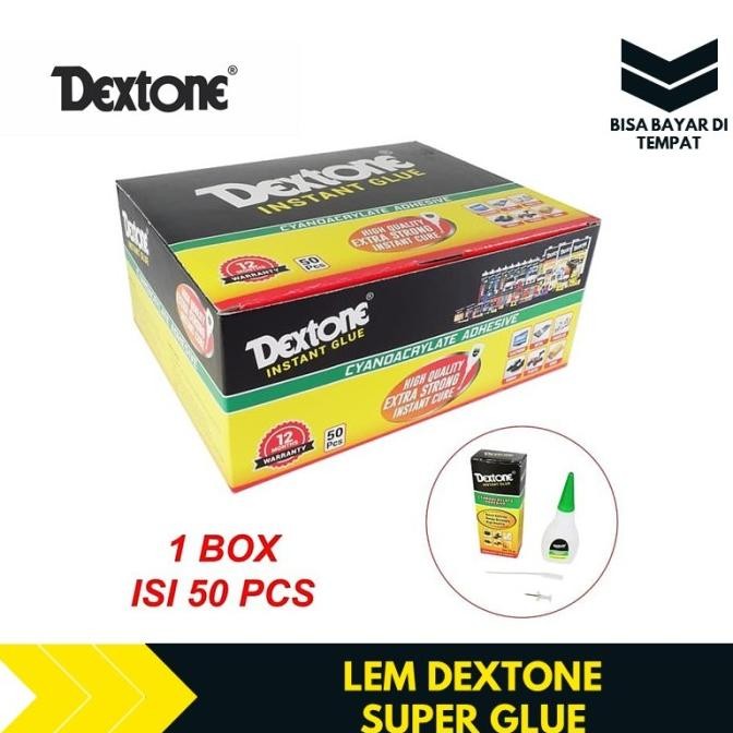 

Lem Dextone Super Power Glue Cyanoacrylate Adhesive 1 Dus 50 Botol