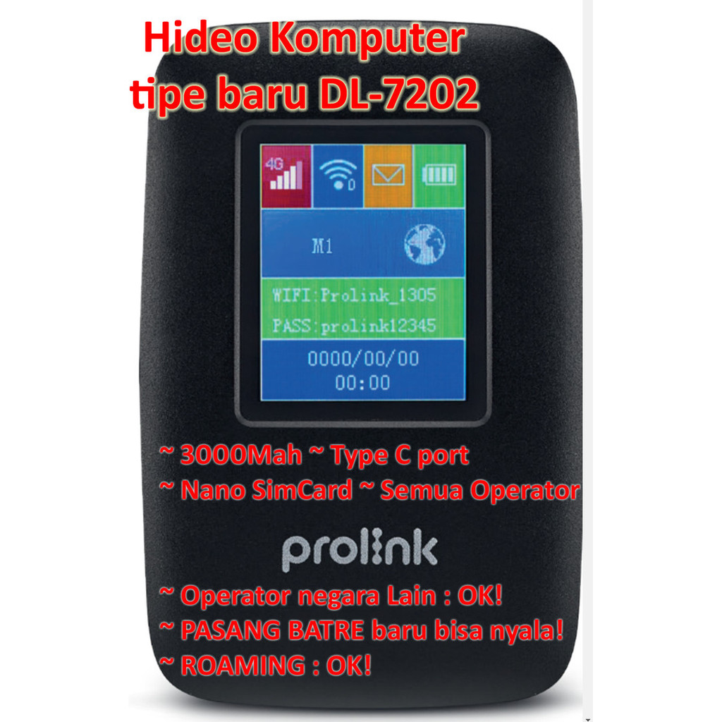 MODEM PROLINK 4G DL7202 MIFI PROLINK 4G 150MBPS