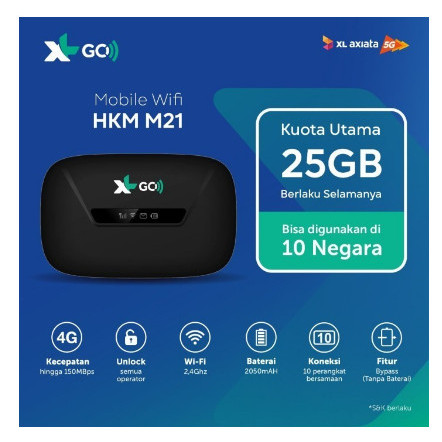 MIFI ROUTER HKM M21 XL GO MODEM WIFI 4G LTE HKM M21 TELKOMSEL (UNLOCK)