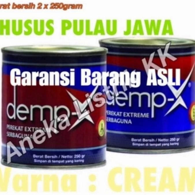 

DEMP X 250gram CREAM DEMPX Dempul extreme serbaguna lem empoxy 500gr