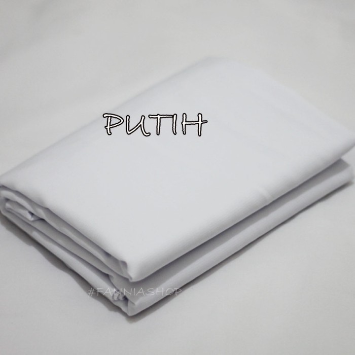 [CASH ON DELIVERY] Jilbab segi empat wolfis 130 X 130 / Hijab wolfis segiempat polos - Putih I2N14