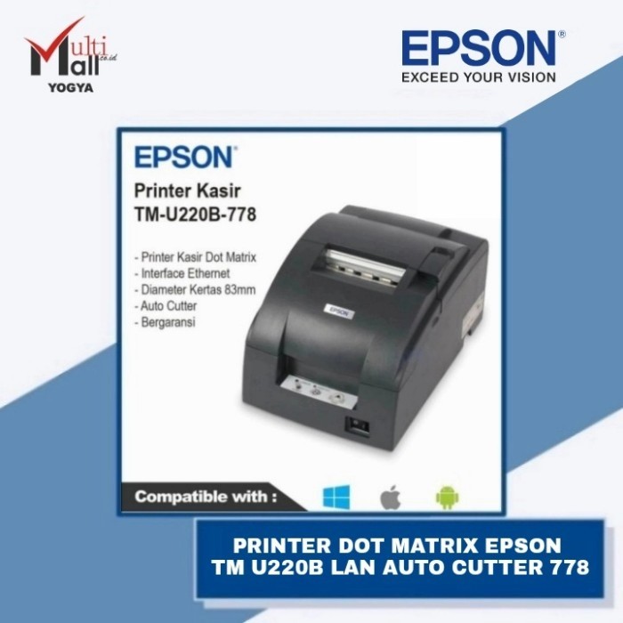 PRINTER DOT MATRIX EPSON TM U220B LAN AUTO CUTTER TM U220B 778