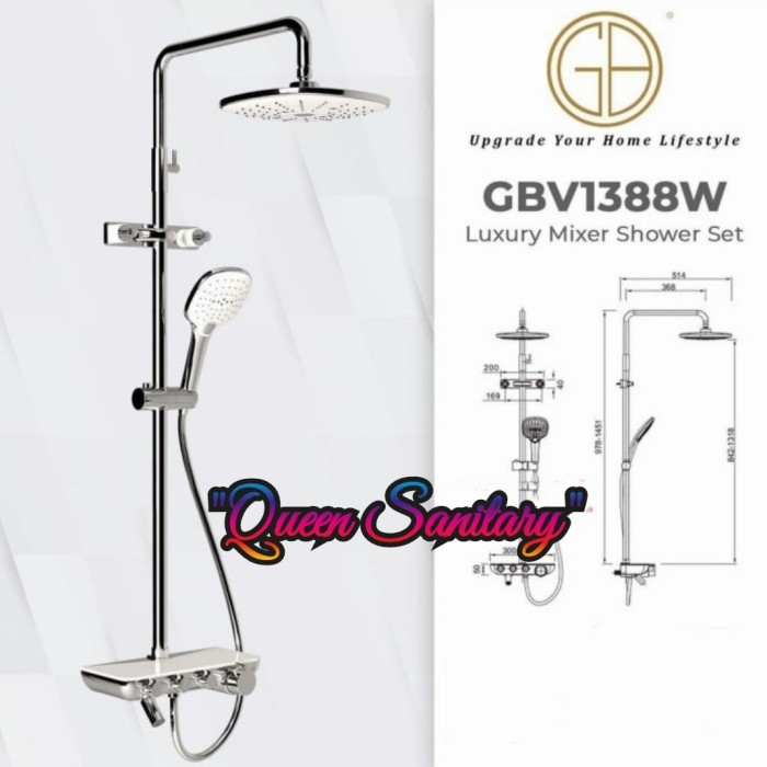 GBV1388W GBV 1388W GBV 1388 W Shower Set Original Germany Brilliant