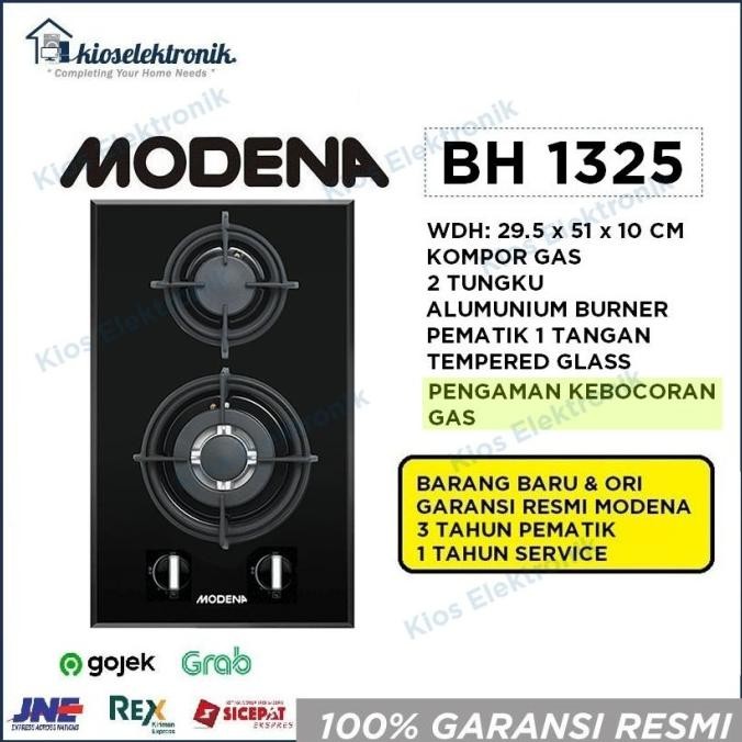 Modena BH 1325 - Kompor Modena 2 Tungku BH1325 Crista - Gas Safety Tec