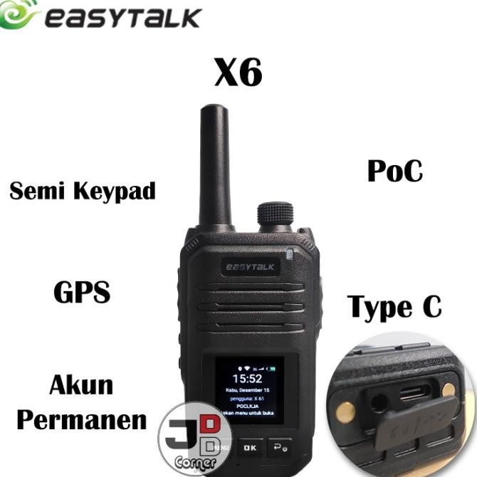 HT POC Easytalk X6 Wifi 4G LTE GPS Akun Permanen Internet ORIGINAL