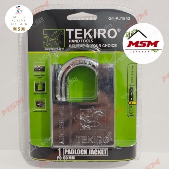 Termurah Gembok Pagar Anti Maling Stainless 60Mm Gembok Jaket Tekiro