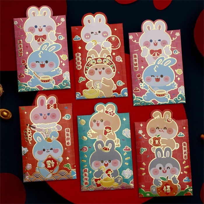 

Imlek New CNY 6PCS Red Envelopes 2023 Chinese New Year Red Envelopes Cartoon Limited