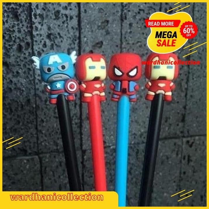 

PULPEN IRON MAN/ GEL PEN KTER SUPERHERO PENA LUCU SOUVENIR IRONMAN HIGHT QUALITY !