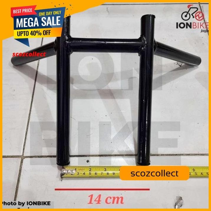 STANG BMX MODEL H DRAG RACE 40 CM SEPEDA ANAK HANDLEBAR HANDLE BAR BESI TEBAL BIKE STIR JEPIT JAPIT 