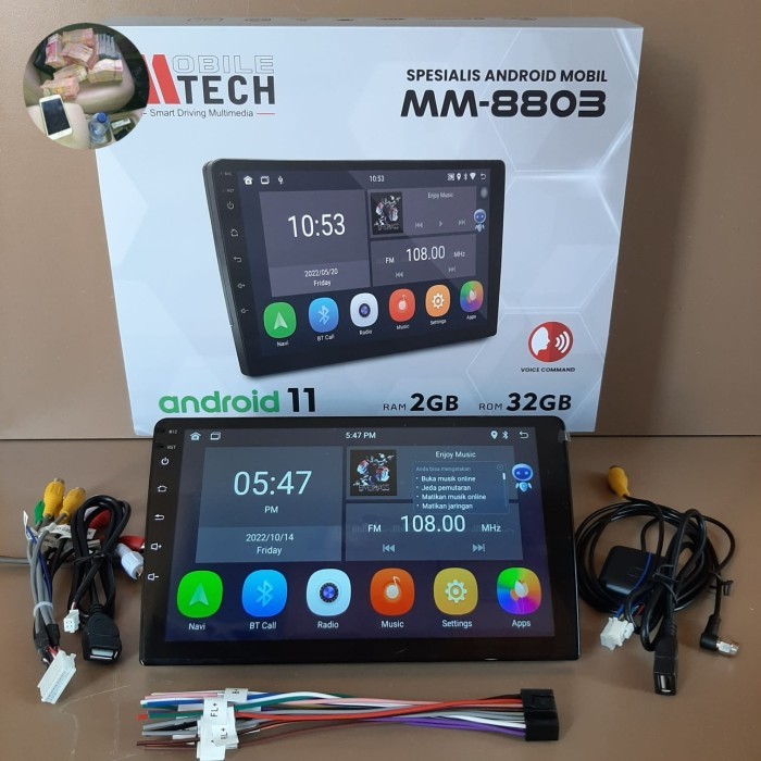 HEAD UNIT ANDROID 9" INCH MTECH 8803 RAM 2/32GB M-TECH 8803 TERBARU