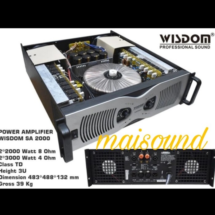 POWER AMPLIFIER WISDOM SA2000 ORIGINAL POWER WISDOM SA 2000