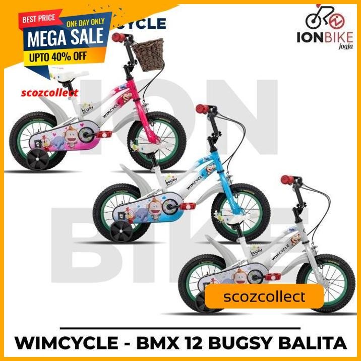 SEPEDA BMX 12 WIMCYCLE BUGSY BALITA TERBARU ANAK KIDS BIKE WIM CYCLE MURAH COWOK CEWEK LAKI-LAKI PER