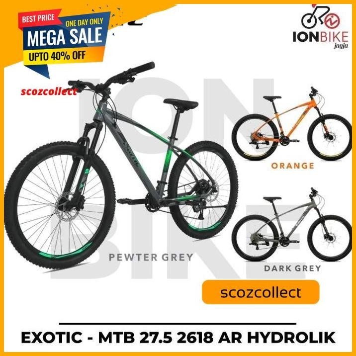 SEPEDA MTB 27.5 EXOTIC 2618 AR 2X10 SPEED HYDROLIK ALLOY 2618AR MURAH 2 X 10 SPEED BIG SALE 