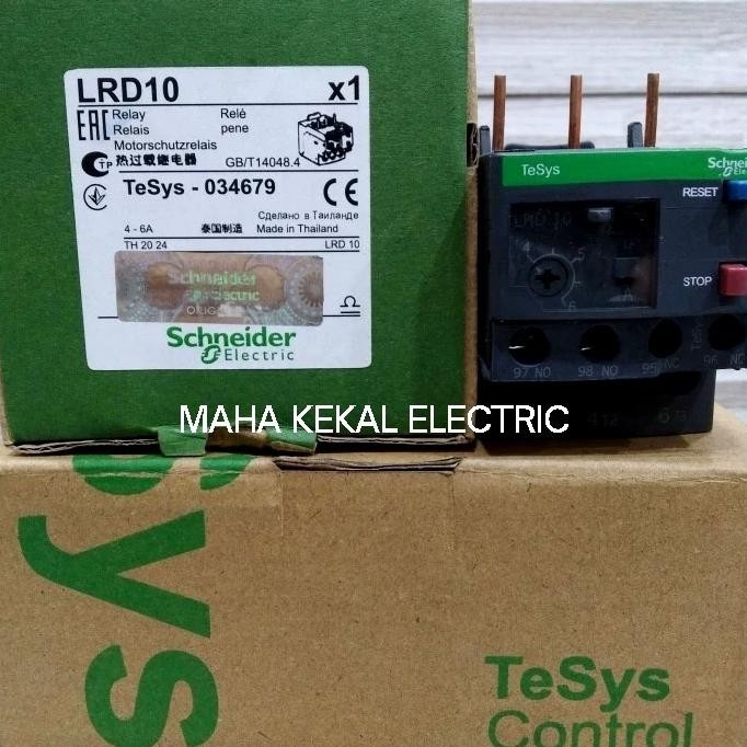 Promo overload kontaktor Schneider lrd 10 4-6A/thermal overload Schneider lrd10 COD