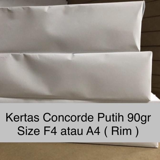 

NEW Kertas Concorde Putih 90 gr ( F4 / rim )