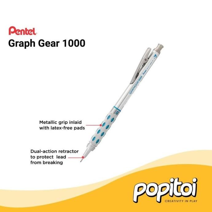 

Pentel Graph Gear 1000 Mechanical Pencil 0.3 0.4 0.5 0.9 Mm Graphgear Original Dan Terpercaya
