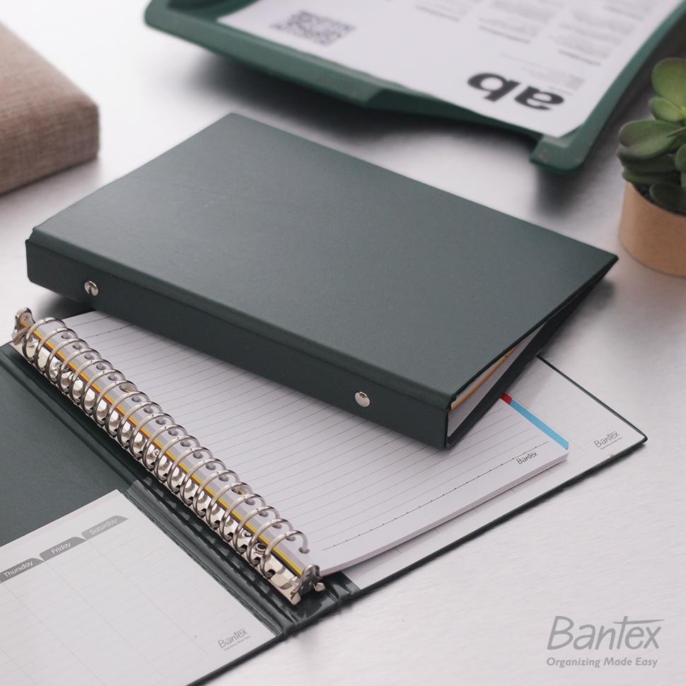 

Bantex Binder Note A5 20 Ring Besi Loose Leaf Multiring Binder Green 1324 04