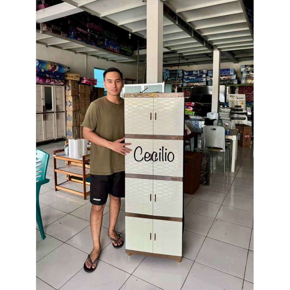 Lemari [CLUB] Fashion Pro Motif 501 Susun 4 dan 5 - Lemari Pakaian Minimalis - Lemari Plastik Berkua