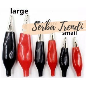 Jepit Buaya Besar Kecil Clip Karet Capit Buaya Tes Aki Listrik Lampu