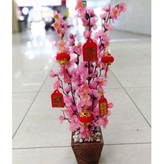 

GHT Pohon imlek meihua angpao 50 cm paket aksesoris