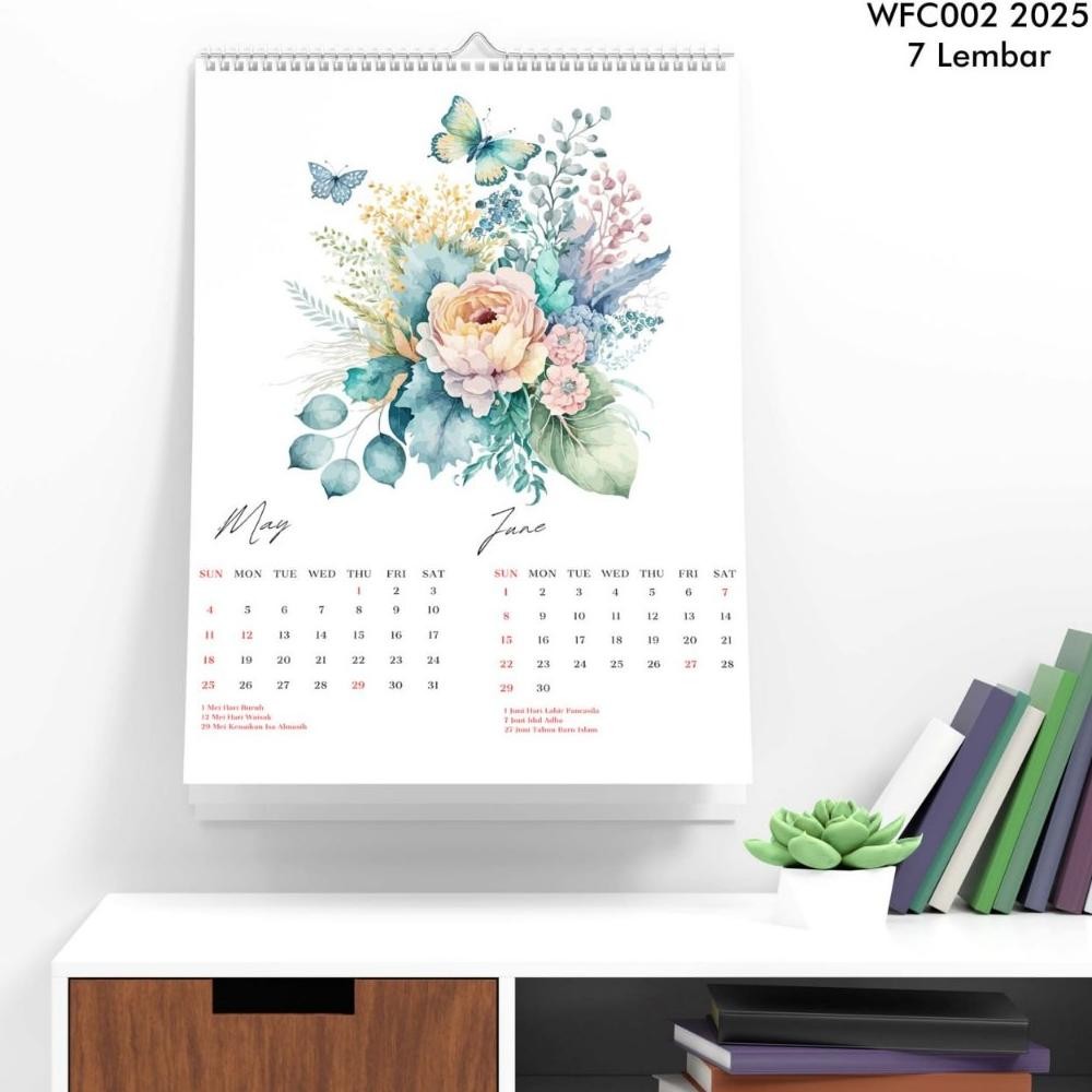 

TRY Kalender Dinding 2025 Lukisan Bunga Aesthetic Cantik Indah Hiasan Ruangan