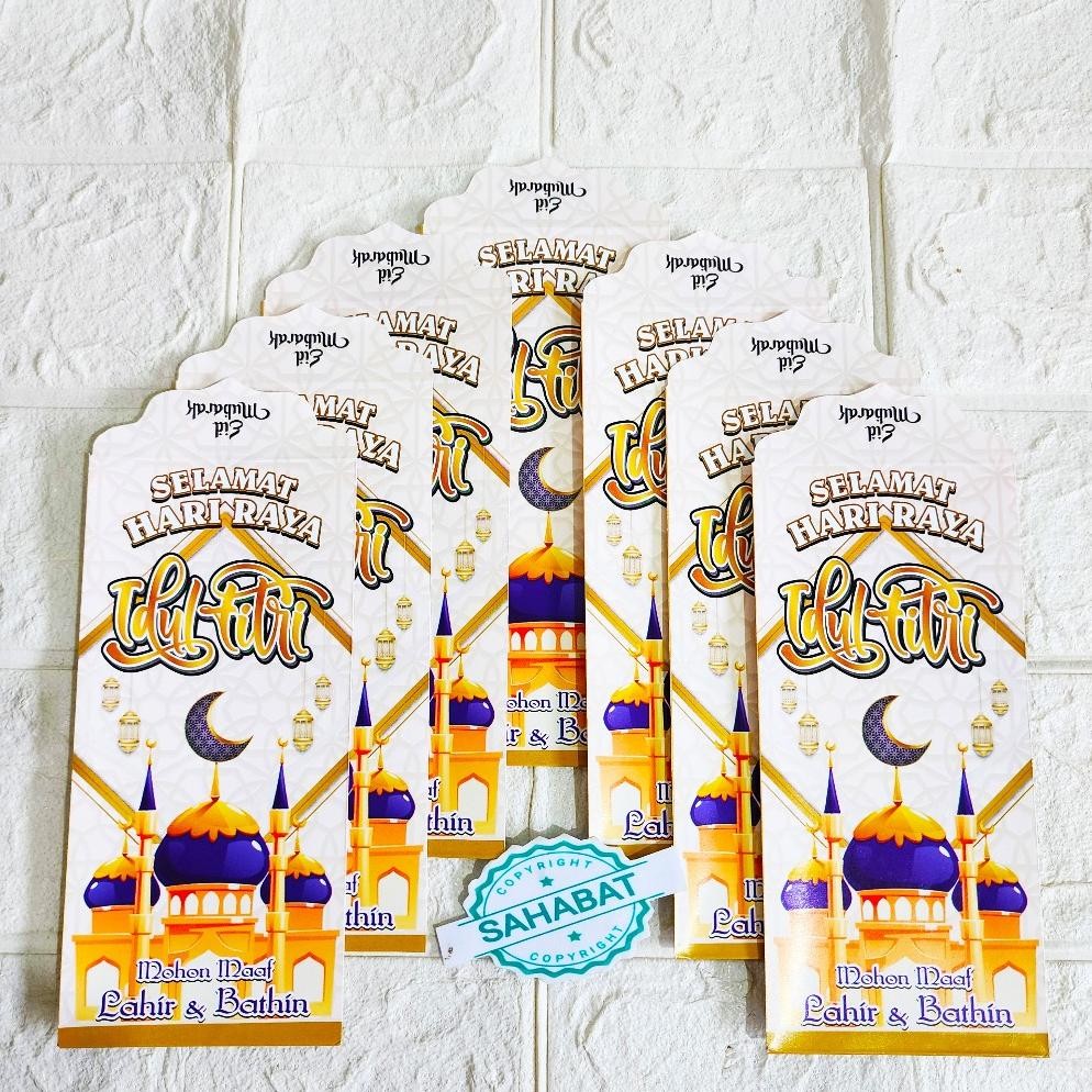 

GHT [ 100 PCS ] AMPLOP / ANGPAU LEBARAN IDUL FITRI MOTIF MASJID/ UANG DAN ATM BAHAN GLOSSY UKURAN PANJANG ISI 100 LEMBAR