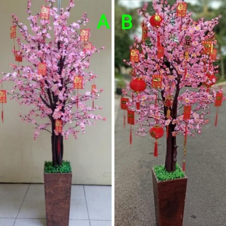 

GHT Pohon Imlek Sakura Meihua mehwa angpao 2 m meter tinggi besar