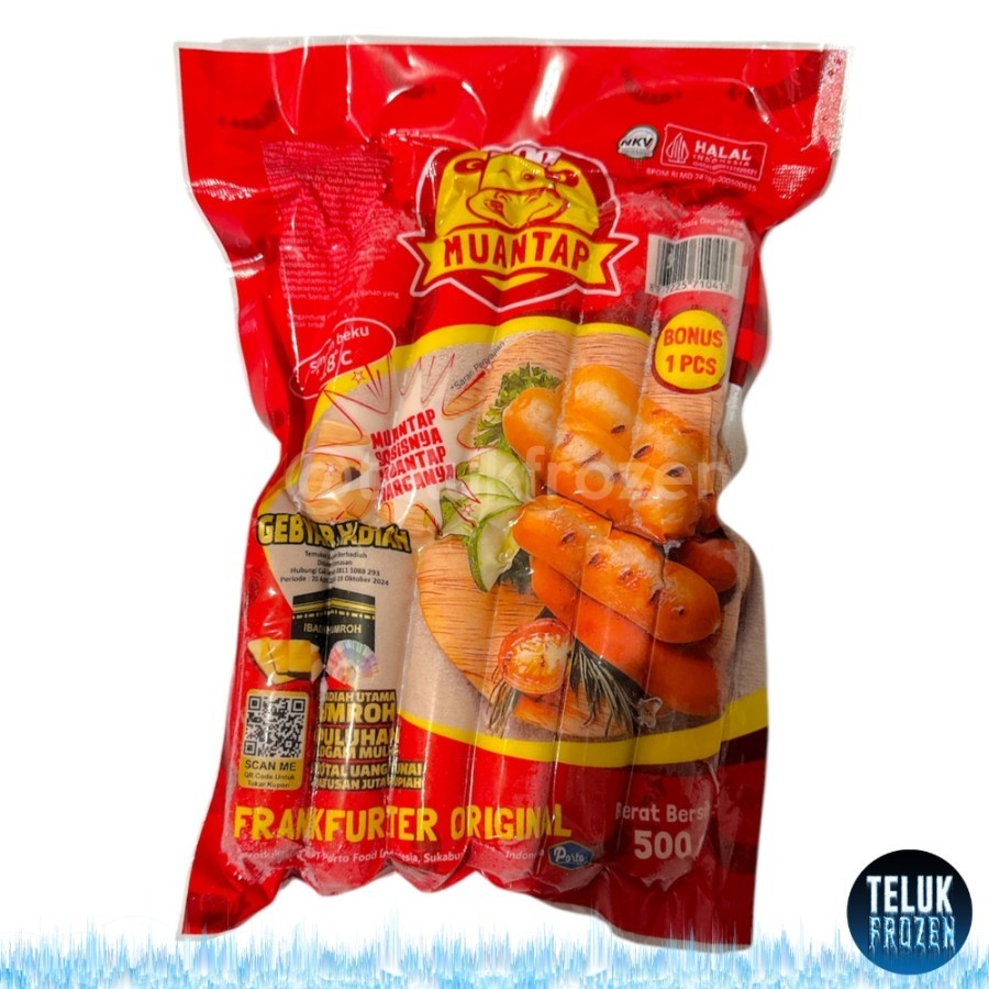 

Muantap Sosis Sapi Ayam 500g gr Frankfurter Original Sausage 500 gram isi 11 pcs ptg Sosis Jumbo uk Mini Halal Enak Murah BBQ Barbekiu Beef Chicken