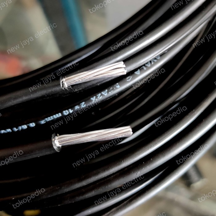 TERUJI Kabel SR 2x10mm - Kabel twisted 2x10 - Kabel NFA2X- Kabel Listrik PLN