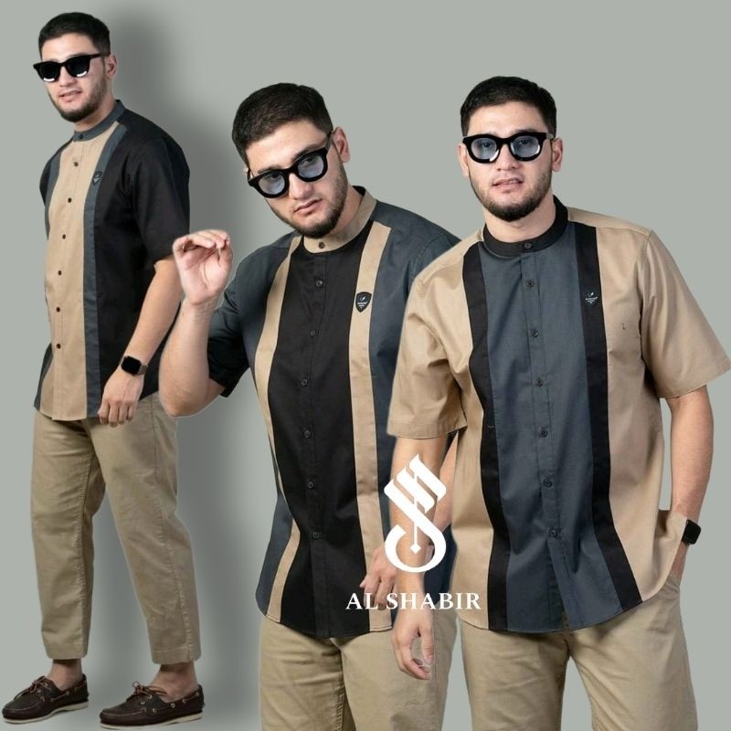 

BAJU KOKO PRIA TRENDY KOKO KURTA MUSLIM LENGAN PENDEK MATRIAL KATUN TOYOBO IMPORT HALUS DAN TEBAL