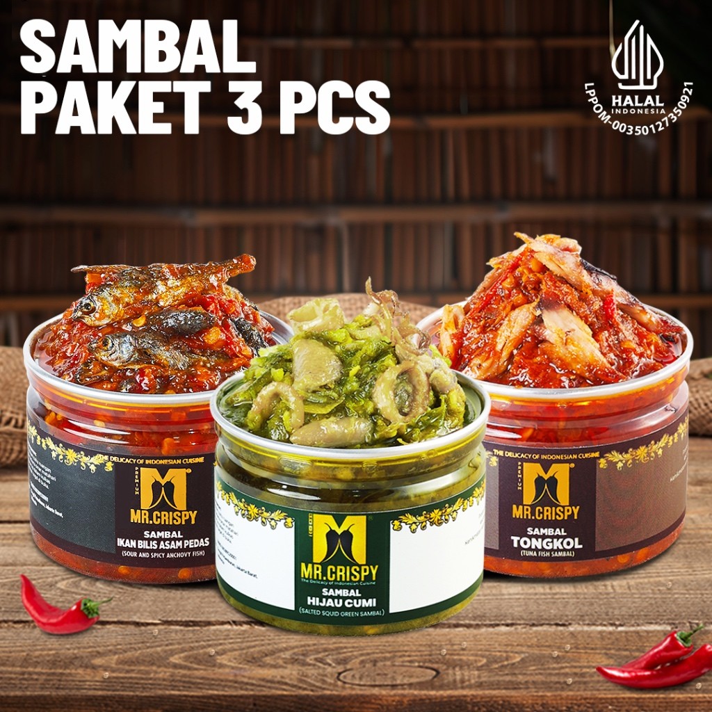 

PROMO PAKET SAMBAL 3 PCS HEMAT MR CRISPY