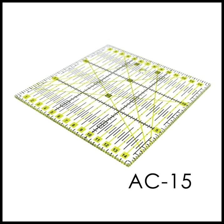 

FREYA Square Quilting Ruler 15x15cm - Penggaris Jahit Quilting AC-15