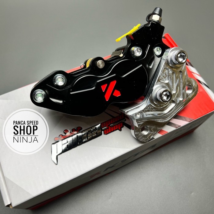 KALIPER DEPAN KTC KYTACO 4P 4 PISTON RX KING PLUS BREKET DISC 300MM