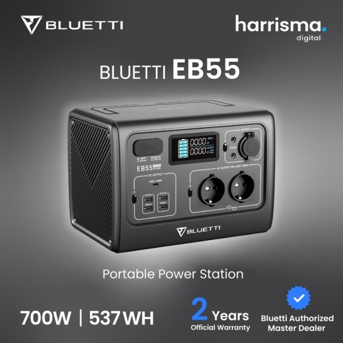 :<:<:<:<] BLUETTI EB55 PORTABLE POWER STATION 537Wh/700W PREMIUM POWERBANK BATTERY
