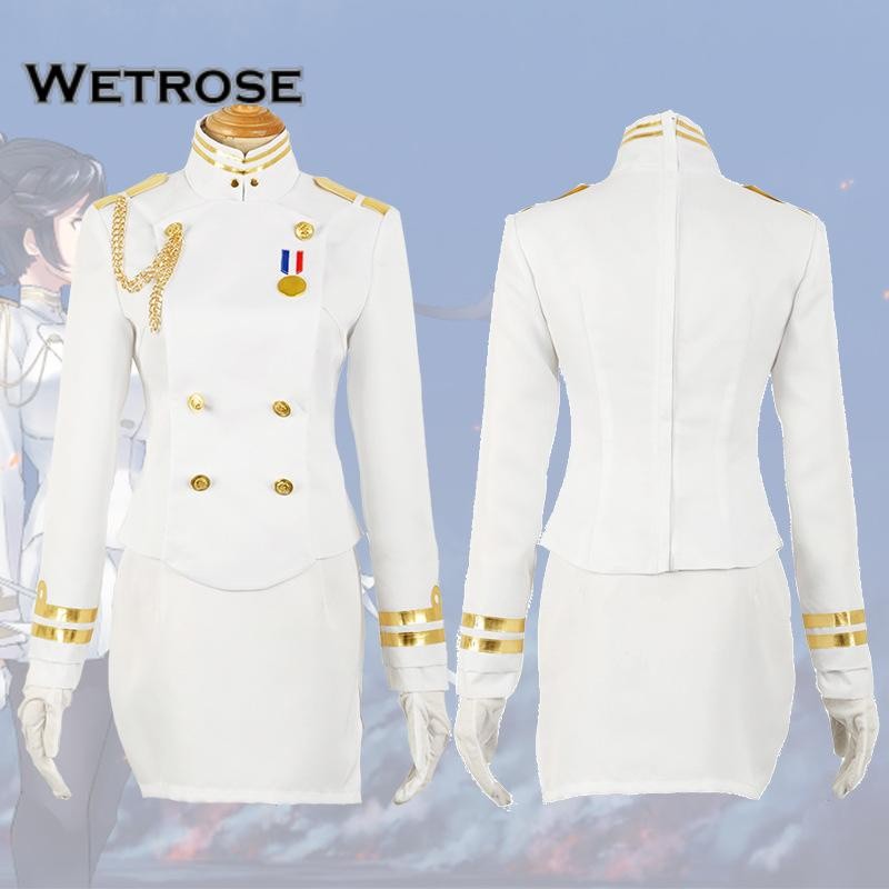 [Wetrose] Kostum Cosplay Azur Lane Takao Atago Game Anime Seifuku Setelan Wanita Kostum polos Setela