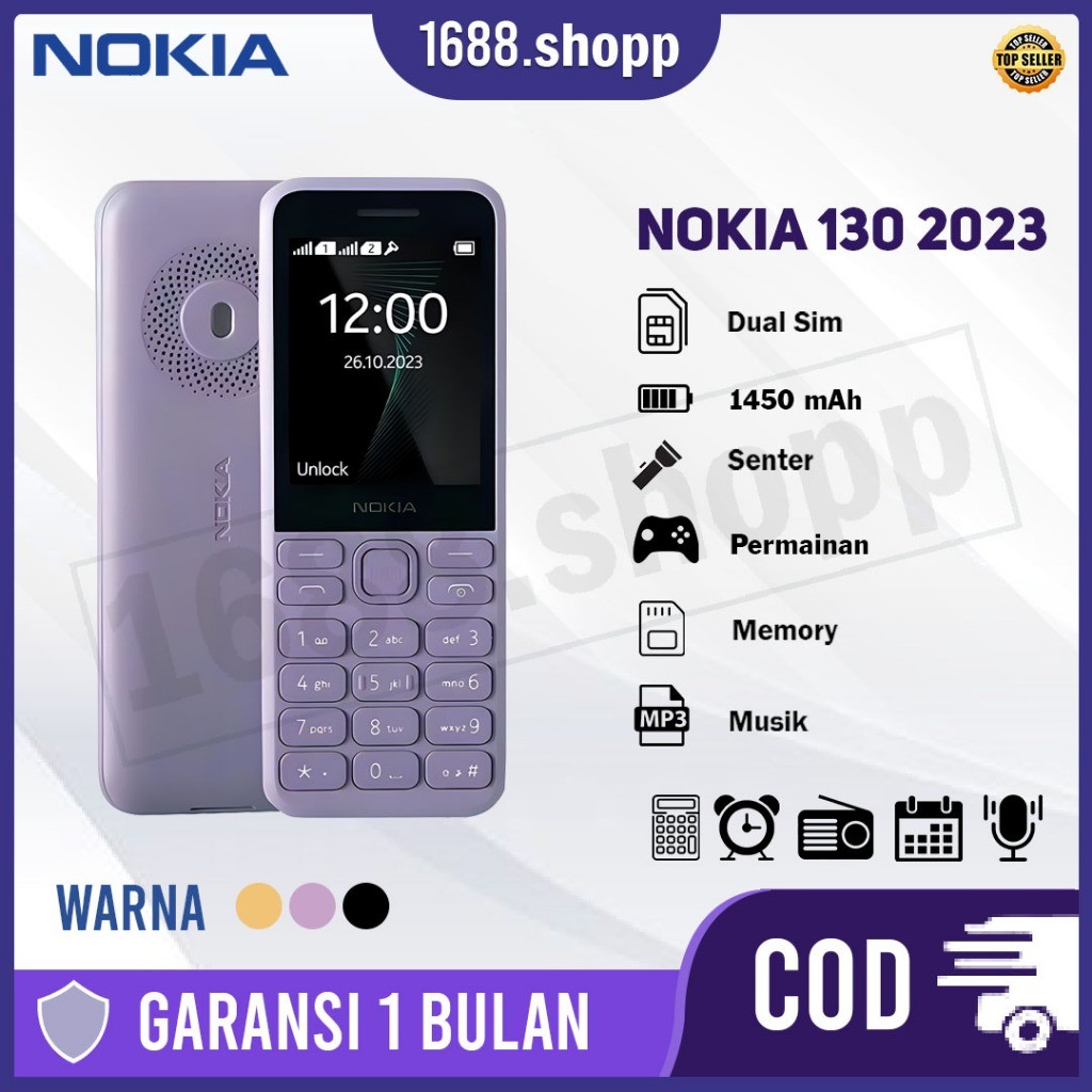 HP Nokia 130/2023 Dual Sim Original 99% Baru